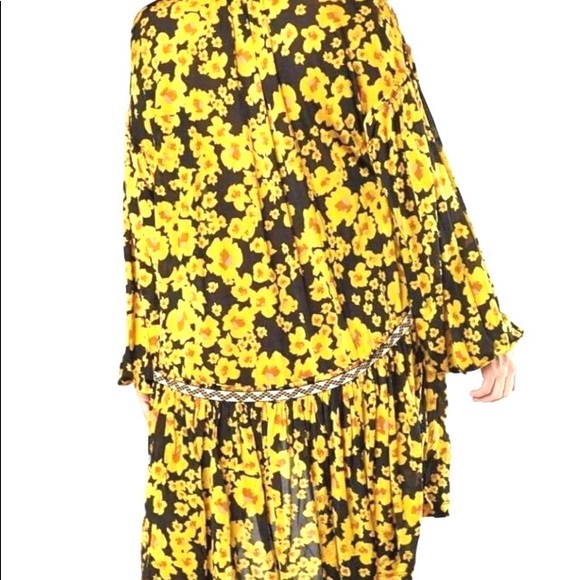 Free People Yellow Floral Tunic Dress Sz S NWT - Picture 3 of 13